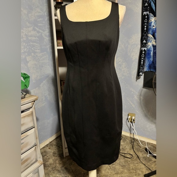 Tommy Hilfiger Classic Black Midi Dress size 6 black tie - Picture 2 of 10